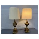 (2) Brass Decorative Table Lamps