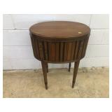 Depression Era 1-door Oval End Table