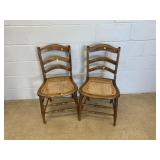 (2) Cane Seat Side Chairs