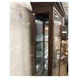 Lighted, Mirrored Back Curio Cabinet