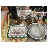 Cookware, 2 Depression Pitchers, etc.
