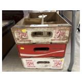 (3) Wooden Beverage Crates