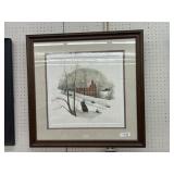 Sledding Scene #831 of 1000 Signed Print