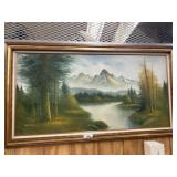 Oil on Canvas Painting of Lake