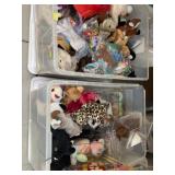 (2) Storage Totes/Lids, Beanie Babies