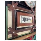 Framed Lithographs with Scherenschnitte