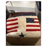 Patriotic Quilt, Decorative Pillows, Textiles