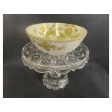 Moon and Star Cake Stand with Porcelain Bowl