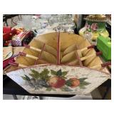 Paint and Stencil Decorated Tray with Scoops
