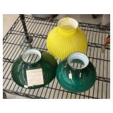 (3) Vintage Glass Lamp Shades