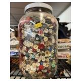 Glass Canister, Recovered Buttons