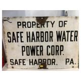 SAFE HARBOR Enameled Porcelain Sign