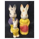 (3) Composition Rabbit Form Candy Containers