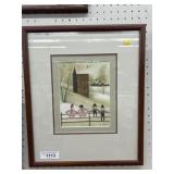 P. Buckley Moss Print - Amish Children and Barn