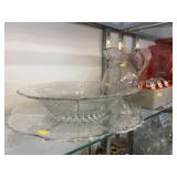 Acid Etched Glassware with Napkin Rings