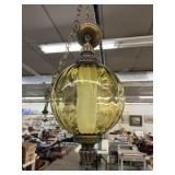 Amber Glass Hanging Light