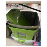 (3) Storage Totes with 2 Lids