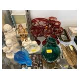 Goebel Figurines, Art Glass & Vintage Eyeglasses