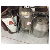 Vtg. Stewart Warner Oil Pump, Milk Pail,