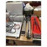 3 Video Tripods, Panasonic DVD Sound System