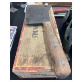 Cigar Box with Meat Cleaver