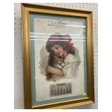 Framed Millersville (PA) Advertising Calendar