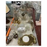 (7) Early Fluid Lights, Flower Frogs, Bracket