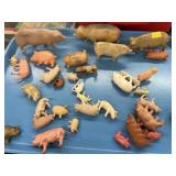 Plastic and Celluloid Pig Figurines