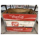 (3) Vintage Beverage Crates