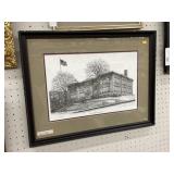 Framed Print of Old Columbia High School