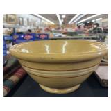 Yellow Ware Banded Mixing Bowl