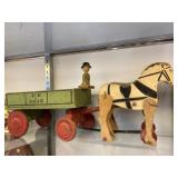 Vintage Horse Drawn Wagon Toy