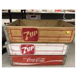 (3) Wooden Beverage Crates