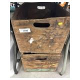 (2) Vtg. Wooden Crates