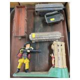 Mechanical Bank with Cast Iron Railroad Cars