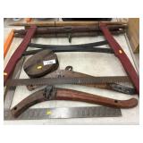 Bow Saw, Farm-related Woodenwares, etc.