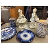 Porcelain Figurines, Transferware Plates