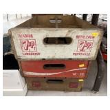 (3) Wooden Beverage Crates