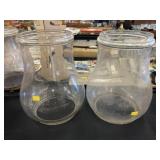 (2) Dietz Street Light Lantern Globes