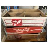 (3) Vintage Wooden Beverage Crates