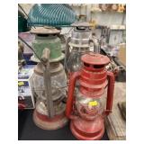 (3) Hurricane Lanterns