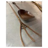 Wooden Pitch Fork with Shovel