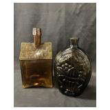 (2) Recovered Amber Bottles
