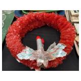 (2) Vintage Lighted Christmas Wreaths