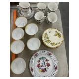 Limoge Chinaware & Adams Cups & Saucers
