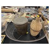 Wire Form Basket, Lard Can, Bottle