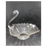 Art Glass Swan Center Bowl