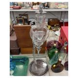 Etched Glass Wine Decanter