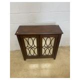 Mahogany 2 Door Cabinet w/ Interior Shelf
