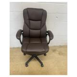 Vinyl Rolling Upholstered Armchair